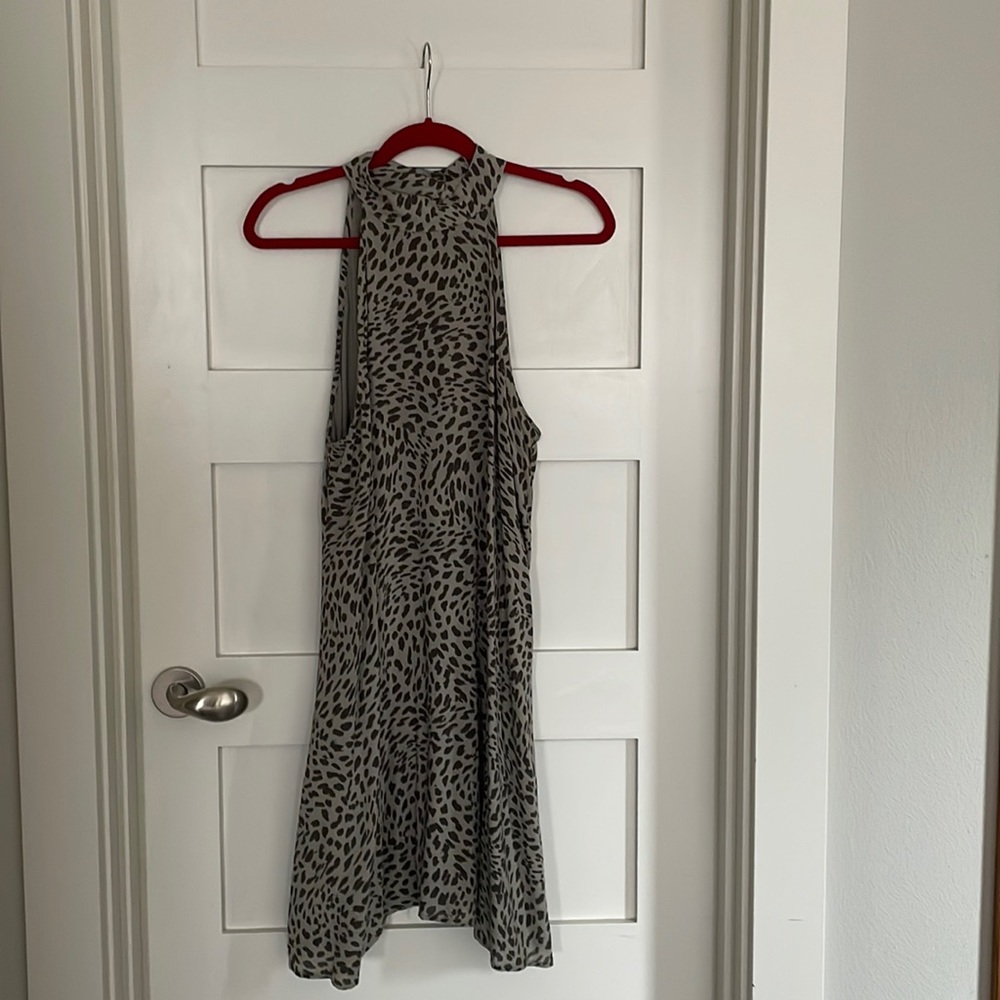 Leopard sleeveless summer dress